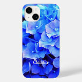Blue Hydrangeas Mit Monogramm Floral Case-Mate iPhone Hülle (Rückseite)