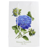 Blue Hydrangeas Mittlere Geschenktüte (Rückseite)