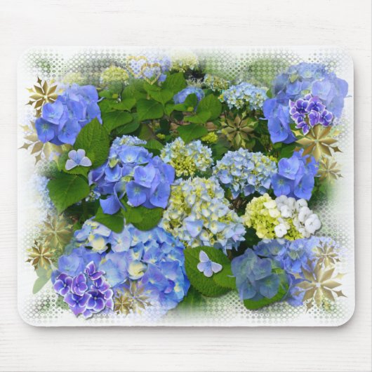 BLUE HYDRANGEAS~ Mousepad (Vorne)