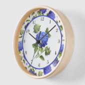 Blue Hydrangeas Original Botanische Kunst Gerahmt Uhr (Winkel)