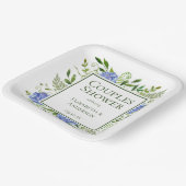 Blue Hydrangeas Paare Dusche Pappteller (Gewinkelt)
