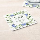 Blue Hydrangeas Paare Dusche Rechteckiger Pappuntersetzer (angewinkelt)