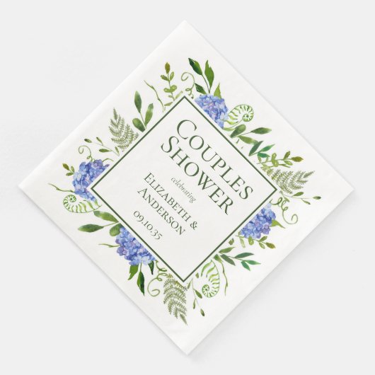 Blue Hydrangeas Paare Dusche Serviette (Ecke)
