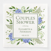 Blue Hydrangeas Paare Dusche Serviette (Vorderseite)
