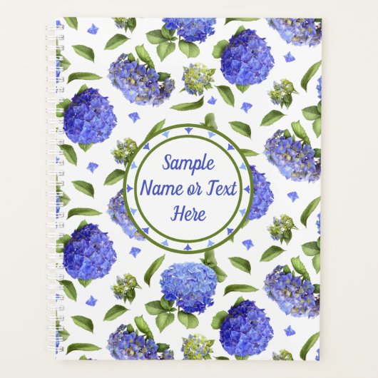 Blue Hydrangeas Planer (Vorderseite)