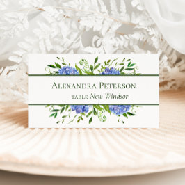 Blue Hydrangeas-Platzkarten Tischnummer