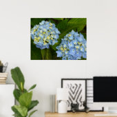 Blue Hydrangeas Poster (Heimbüro)