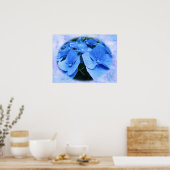Blue Hydrangeas - Poster (Küche)