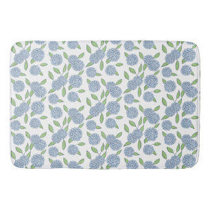 Blue Hydrangeas Preppy Coastal New England Badematte