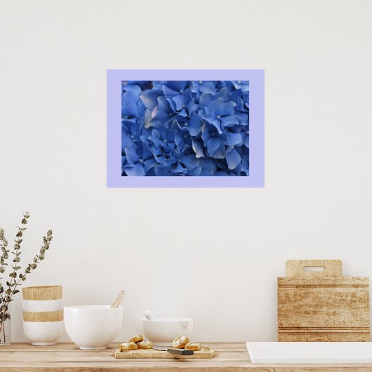 Blue Hydrangeas Print Poster (Küche)