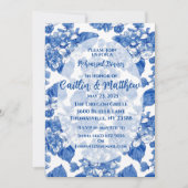 Blue Hydrangeas Probe Dinner Einladung (Vorderseite)