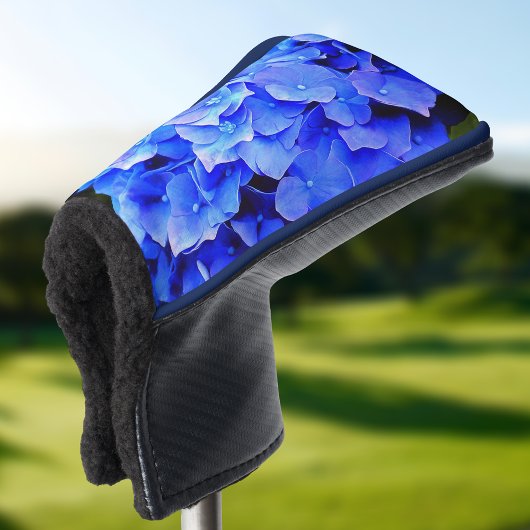 Blue Hydrangeas Putter Golf Head Cover Golf Headcover