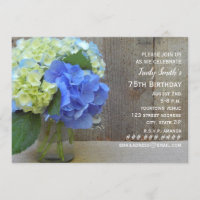 Blue Hydrangeas-Reife Geburtstagspartei