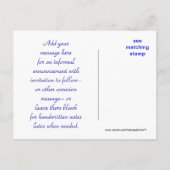 Blue Hydrangeas Rettete unsere Datums-Postkarte -  Einladungspostkarte (Rückseite)