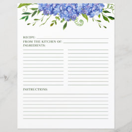 Blue Hydrangeas Rezept Seite