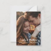 Blue Hydrangeas Save the Date Card Mitteilungskarte (Rückseite)