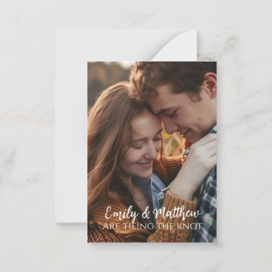 Blue Hydrangeas Save the Date Card Mitteilungskarte (Rückseite)