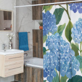 Blue Hydrangeas | Schöne Wasserfarbe Duschvorhang