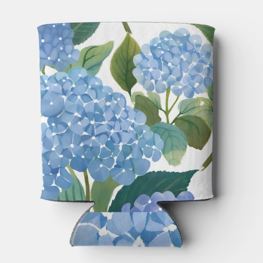 Blue Hydrangeas | Schöner Blumengarten Dosenkühler (Rückseite)