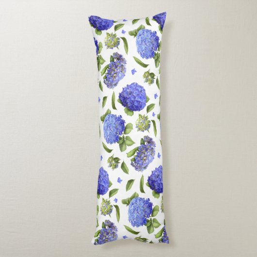 Blue Hydrangeas Seitenschläferkissen (Rückseite (Vertikal))