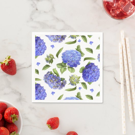Blue Hydrangeas Serviette (Beispiel)