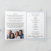 Blue Hydrangeas Summer Flowers Funeral Folded Programm (Innenseite)