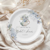 Blue Hydrangeas Tee Party Brautparty Pappteller