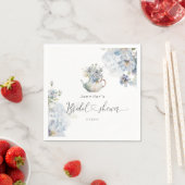 Blue Hydrangeas Tee Party Brautparty Serviette (Beispiel)