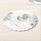 Blue Hydrangeas Tee Party Brautparty Untersetzer (angewinkelt)