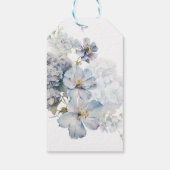 Blue Hydrangeas Teekanne Baby Dusche Danke Geschenkanhänger (Rückseite)