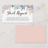 Blue Hydrangeas und Pink Roses Baby Buy Request Begleitkarte (Vorne/Hinten)