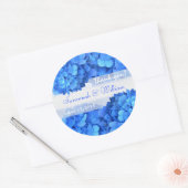 Blue Hydrangeas Vielen Dank Empfang Stickers (Umschlag)