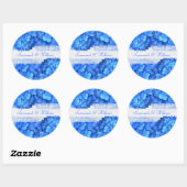 Blue Hydrangeas Vielen Dank Empfang Stickers (Blatt)