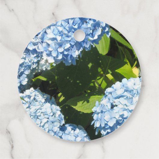 Blue Hydrangeas Vielen Dank Geschenkanhänger (Rückseite)