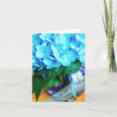Blue Hydrangeas Vielen Dank NoteCard Karte (Vorderseite)