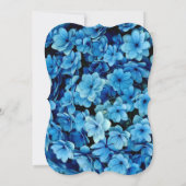 Blue Hydrangeas Wasserfarbe Blume Bestätigung Einladung (Rückseite)