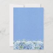 Blue Hydrangeas Watercolor Floral Danke Karte (Rückseite)