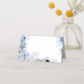 Blue Hydrangeas Watercolor Hochzeitsfavoriten für Platzkarte (Rückseite)