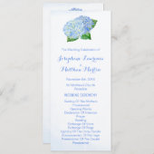 Blue Hydrangeas Watercolor Hochzeitsprogramme Programm (Vorne/Hinten)