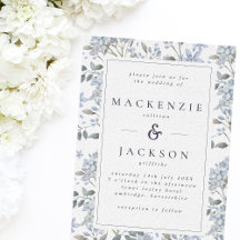 Blue Hydrangeas Watercolor Wedding