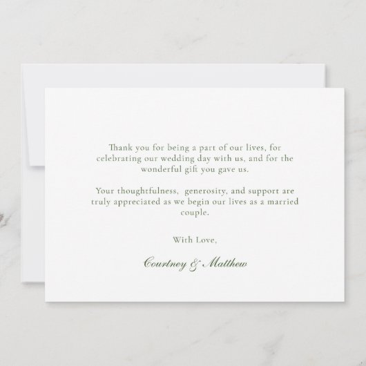 Blue Hydrangeas Wedding Dankeskarte (Rückseite)