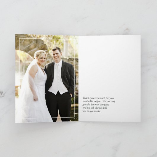 Blue Hydrangeas Wedding Dankeskarte (Innenseite)