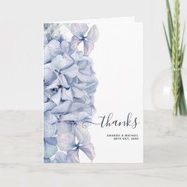 Blue Hydrangeas Wedding Dankeskarte