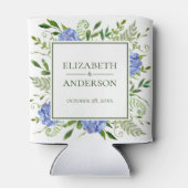 Blue Hydrangeas Wedding Dosenkühler (Rückseite)