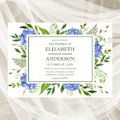 Blue Hydrangeas Wedding Einladung