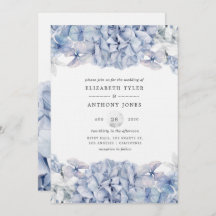 Blue Hydrangeas Wedding