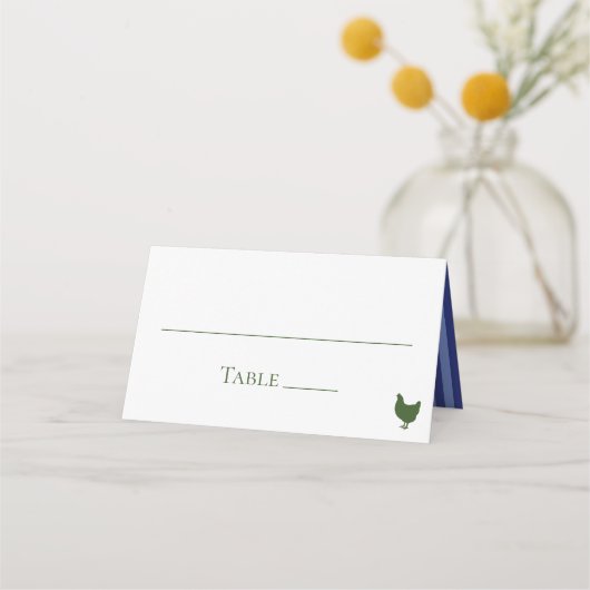 Blue Hydrangeas Wedding Platzkarte (Vorderseite)