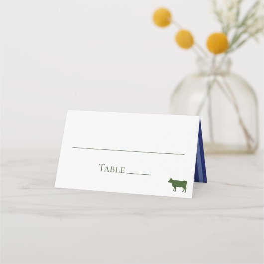 Blue Hydrangeas Wedding Platzkarte (Vorderseite)