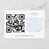 Blue Hydrangeas Wedding QR Code Enclosure Card Dankeskarte (Rückseite)