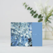 Blue Hydrangeas Wedding RSVP Einladungspostkarte (Stehend Vorderseite)